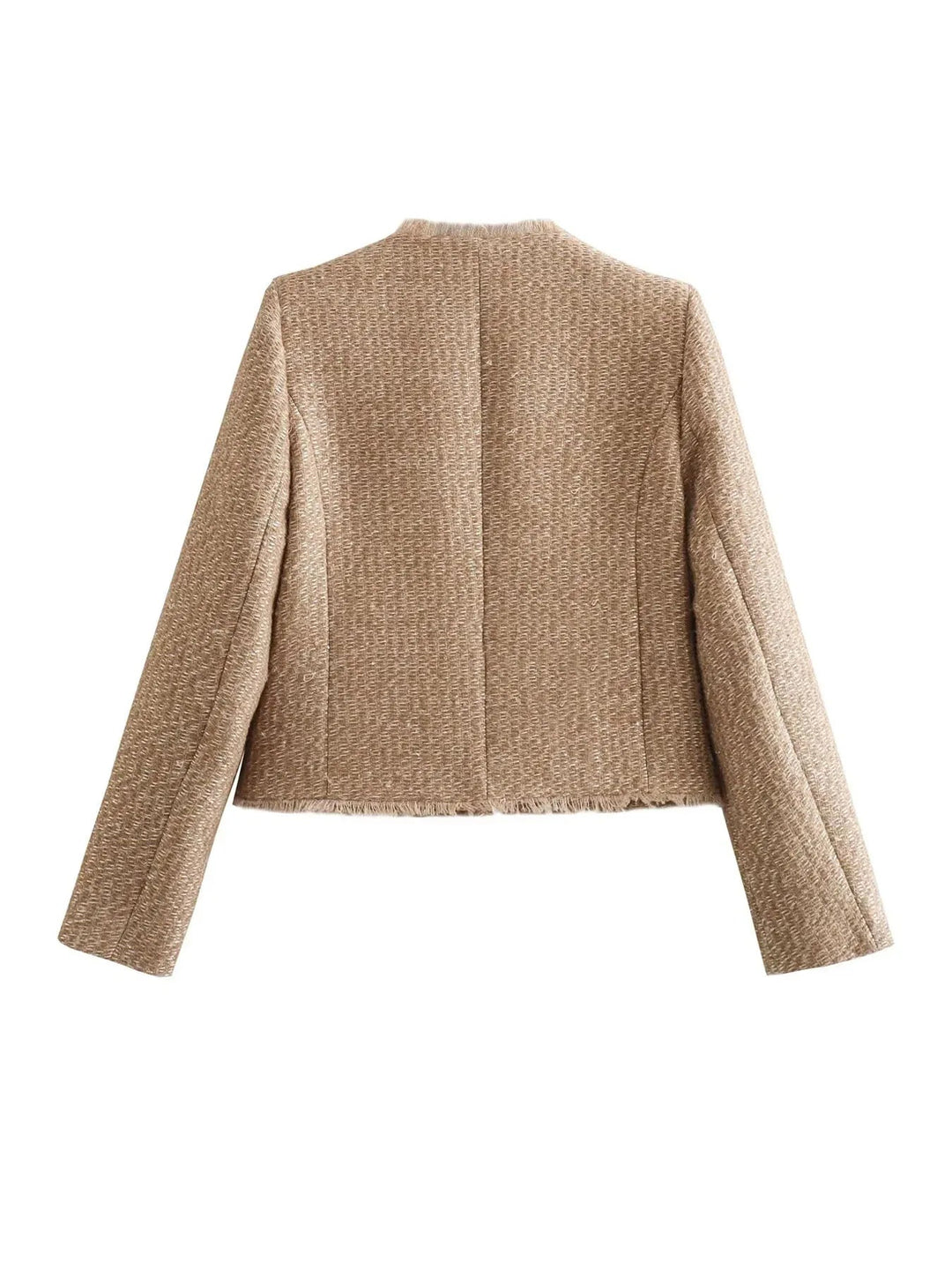 Blythe | Women's Tailored Fringed Tweed Jacket