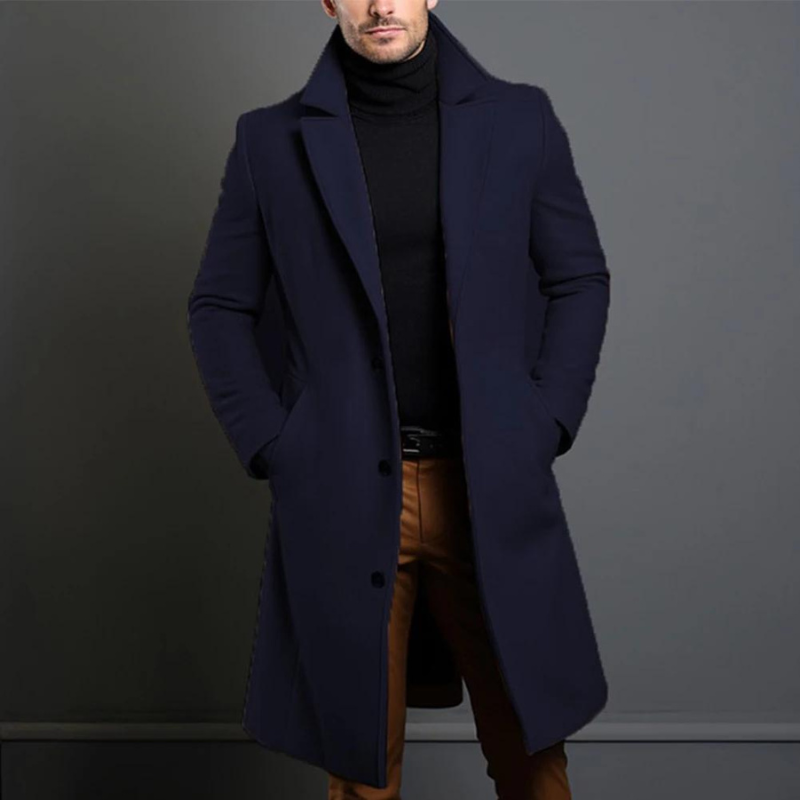 Arthur | Men's Double-Breasted Long Overcoat