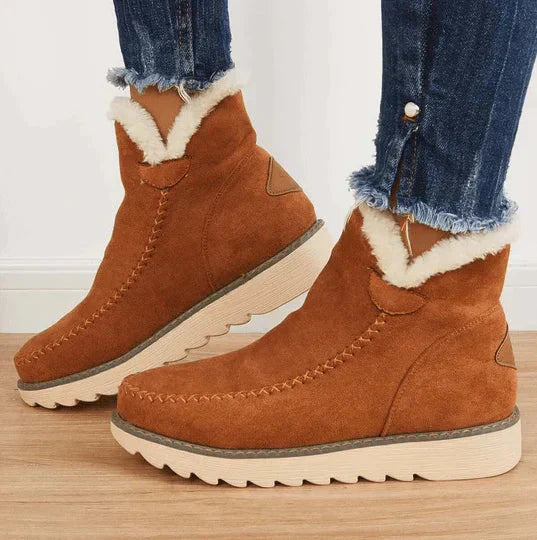 Elara | Women's Warm Faux Fur Lined Ankel Boots