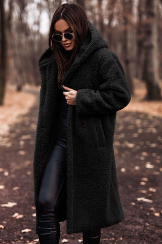 Daphne | Women's Oversized Hooded Plush Teddy Coat