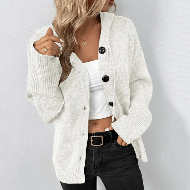 Maisie | Women's Cozy Cable-Knit Hooded Cardigan
