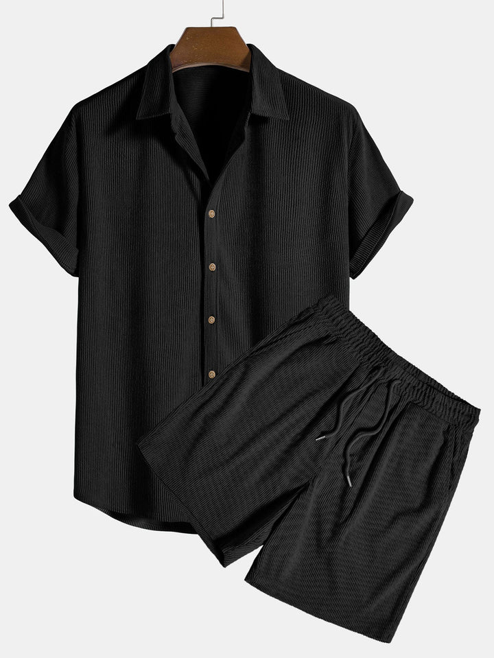 Duke | Men's Corduroy Two Piece Short Summer Set