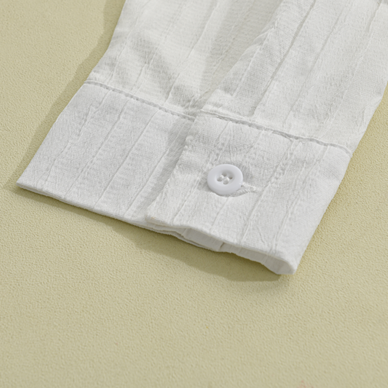 Linus |  Men's Modern Ribbed Slim-Fit Linen Shirt