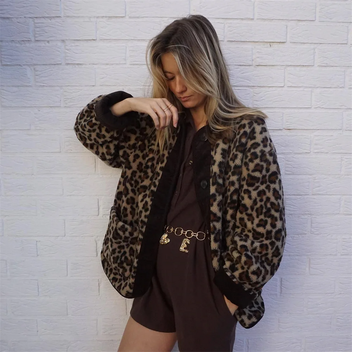 Sasha | Women's Stylish Leopard Print Winter Jacket