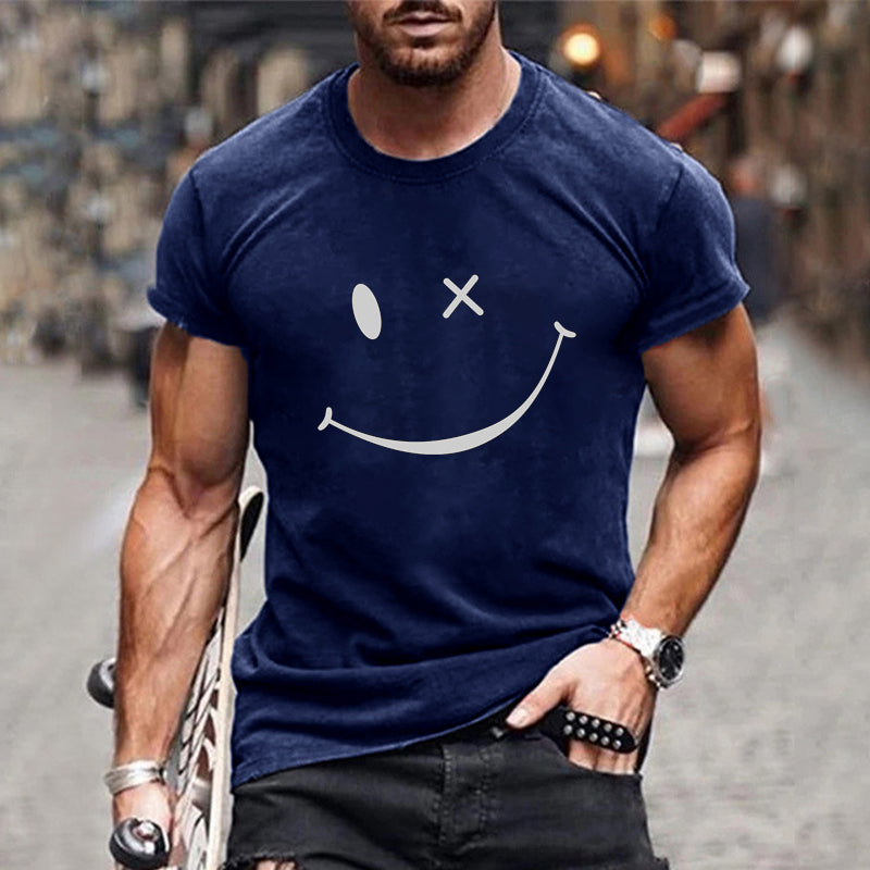 Skyler | Men's Trendy Quirky Smiley Cotton T-Shirt