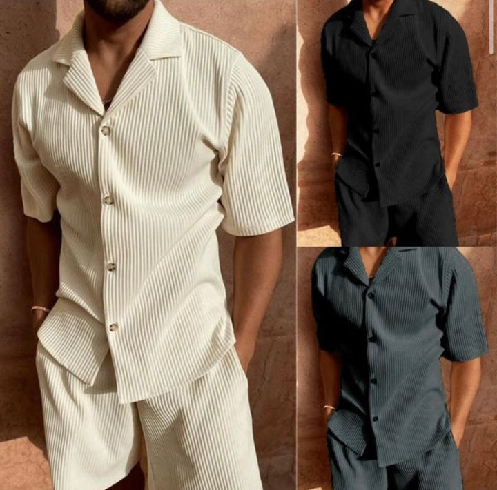 Duke | Men's Corduroy Two Piece Short Summer Set