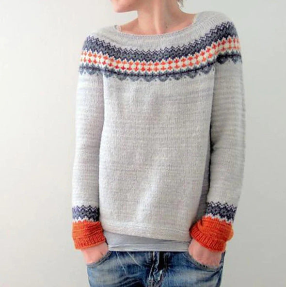 Holly | Women's Graphic Print Pullover Sweater