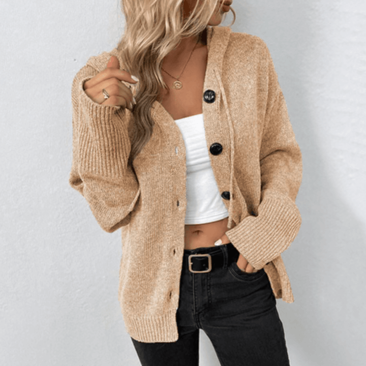 Maisie | Women's Cozy Cable-Knit Hooded Cardigan