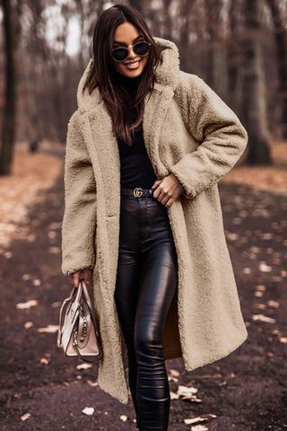 Daphne | Women's Oversized Hooded Plush Teddy Coat