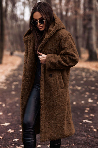 Daphne | Women's Oversized Hooded Plush Teddy Coat