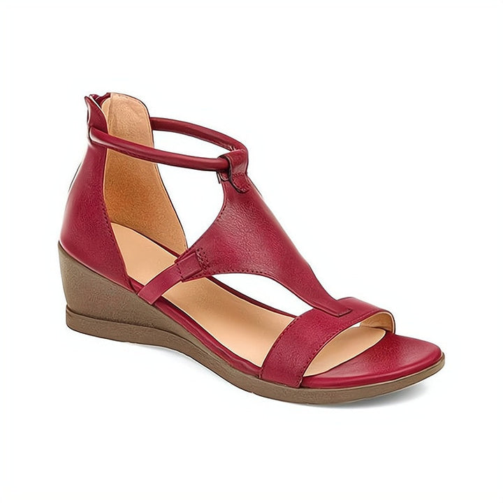 Petra | Women's Chic T-Strap Wedge Sandals