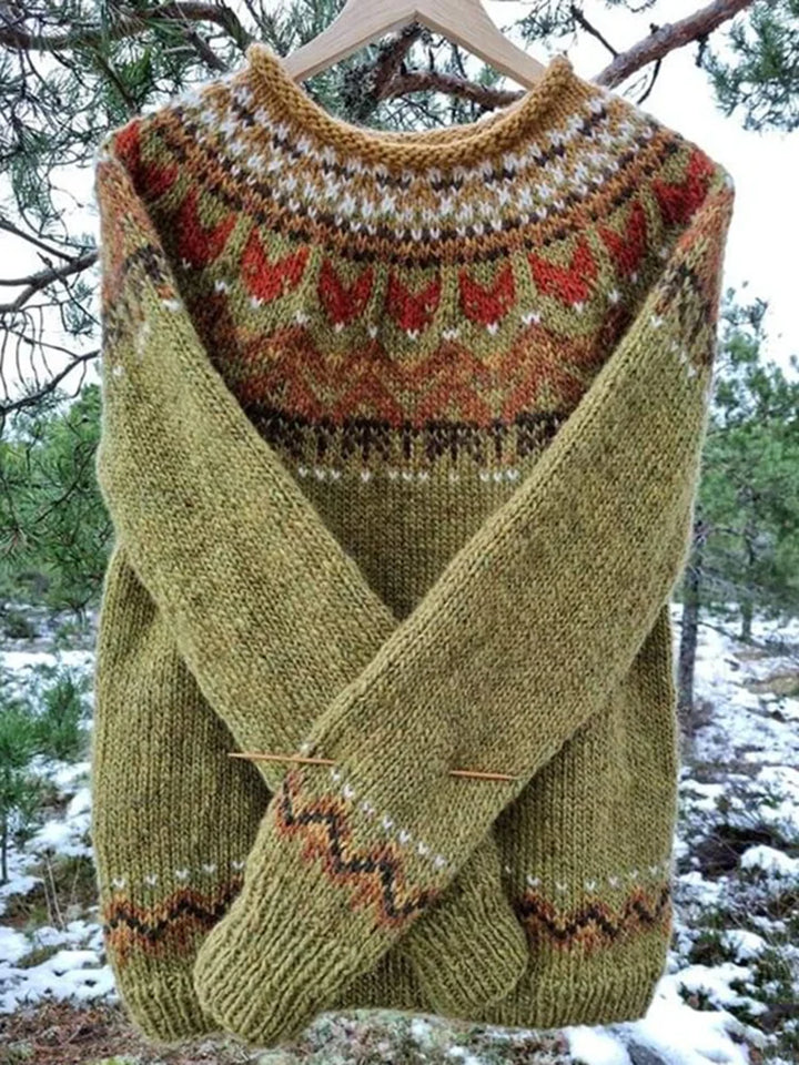 Tamara | Women's Vintage Geometric Knit Sweater