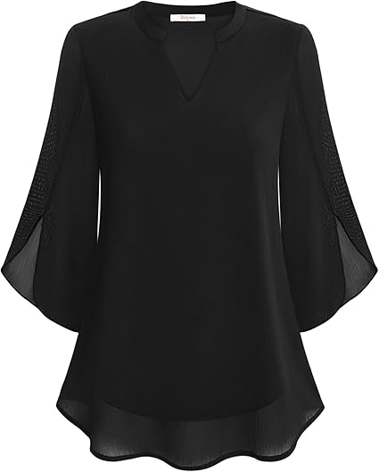 Aria | Women's Elegant Chiffon Bell Sleeve Blouse