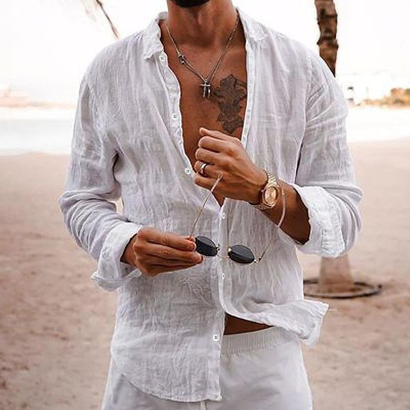 Chase | Men's Casual Summer Button-Up Linen Shirt