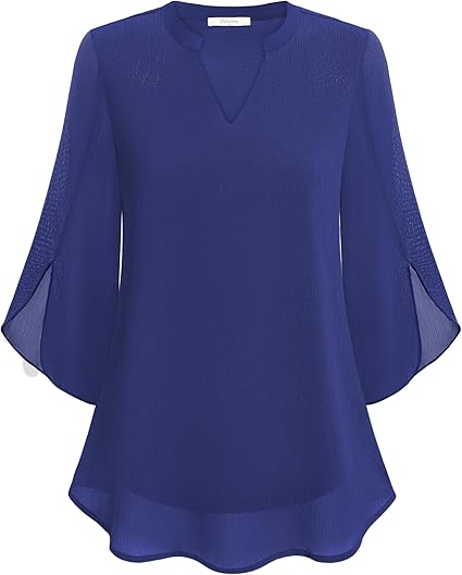 Aria | Women's Elegant Chiffon Bell Sleeve Blouse
