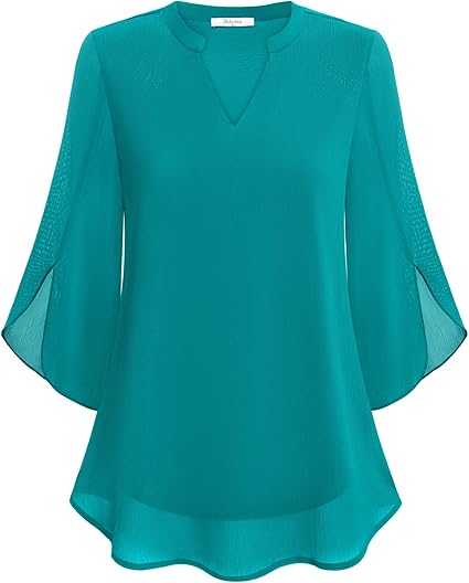 Aria | Women's Elegant Chiffon Bell Sleeve Blouse
