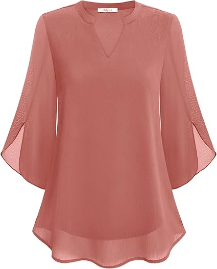 Aria | Women's Elegant Chiffon Bell Sleeve Blouse