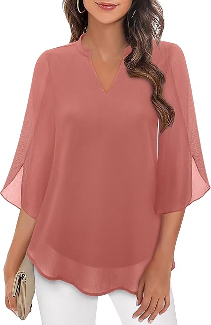 Aria | Women's Elegant Chiffon Bell Sleeve Blouse