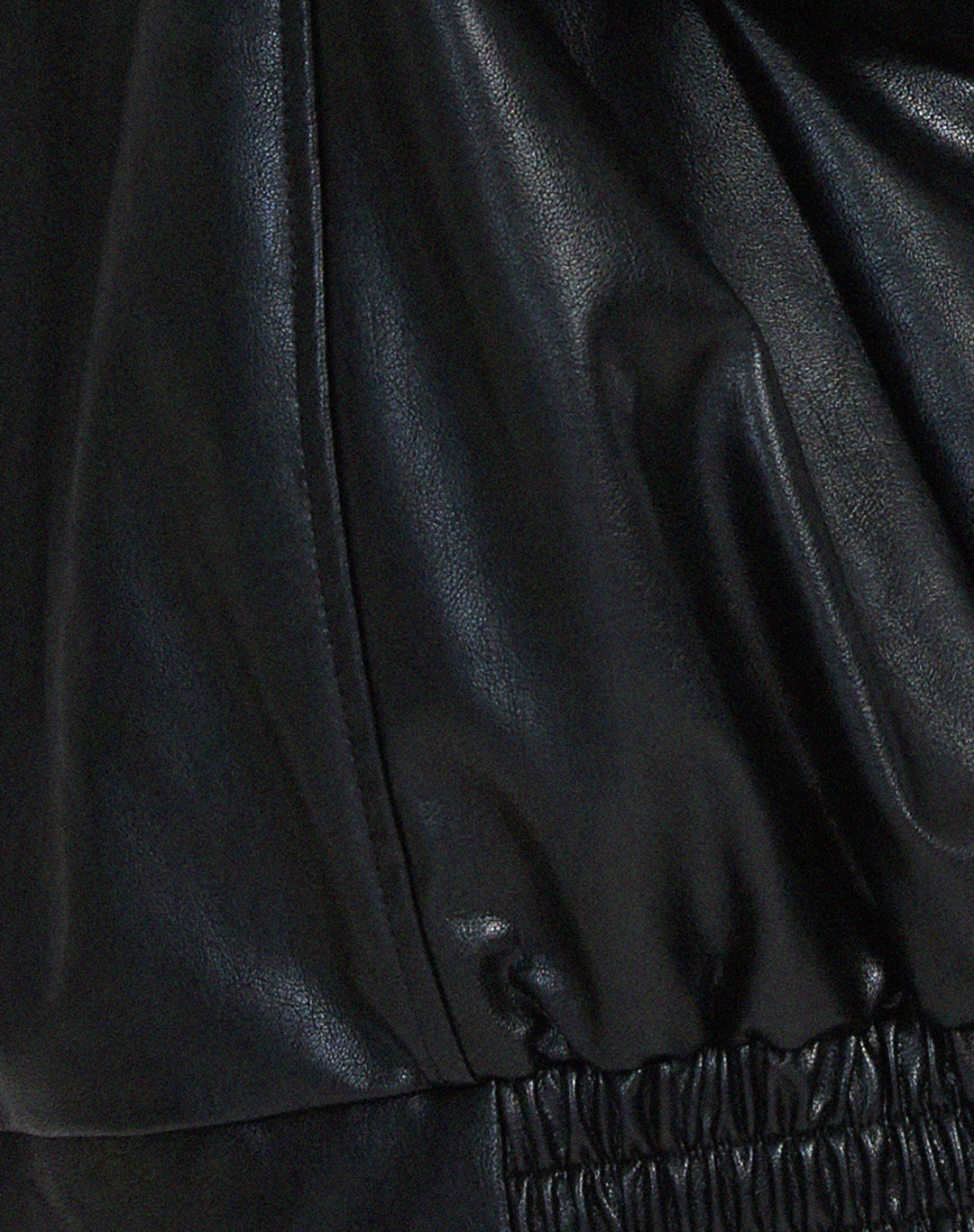 Juno | Women's Baggy Faux Leather Bomber Jacket