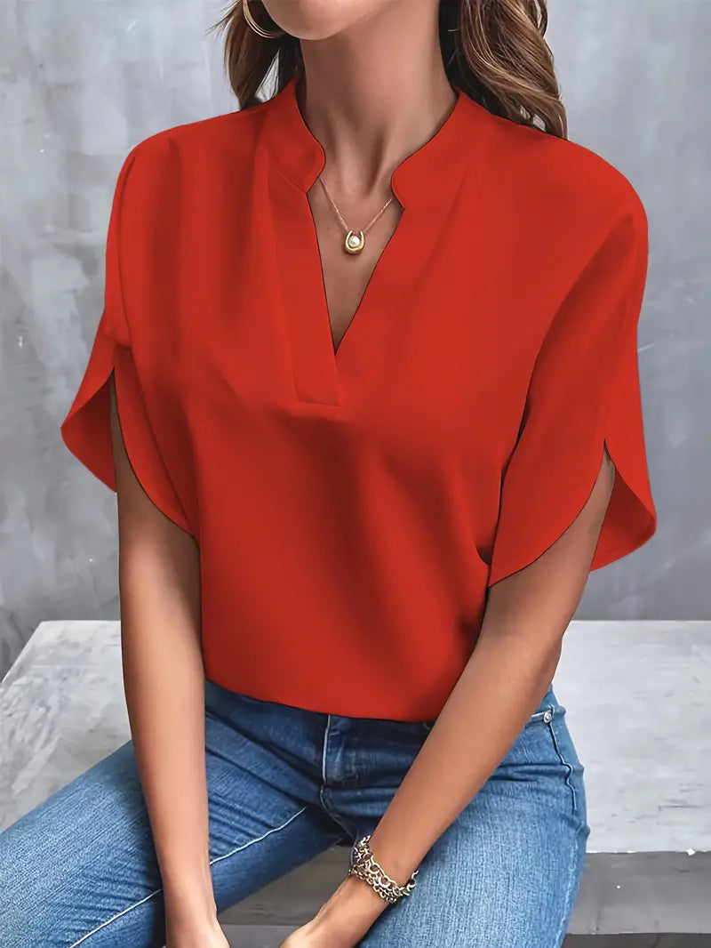 Mila | Women's Chic V-Neck Split Sleeve Blouse