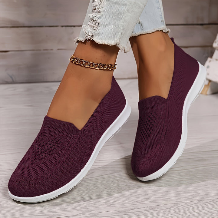 Carla | Women's Breathable Knit Slip-On Walking Shoes
