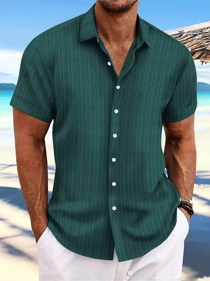 Collin | Men's Short Sleeve Button Down Linen Shirt