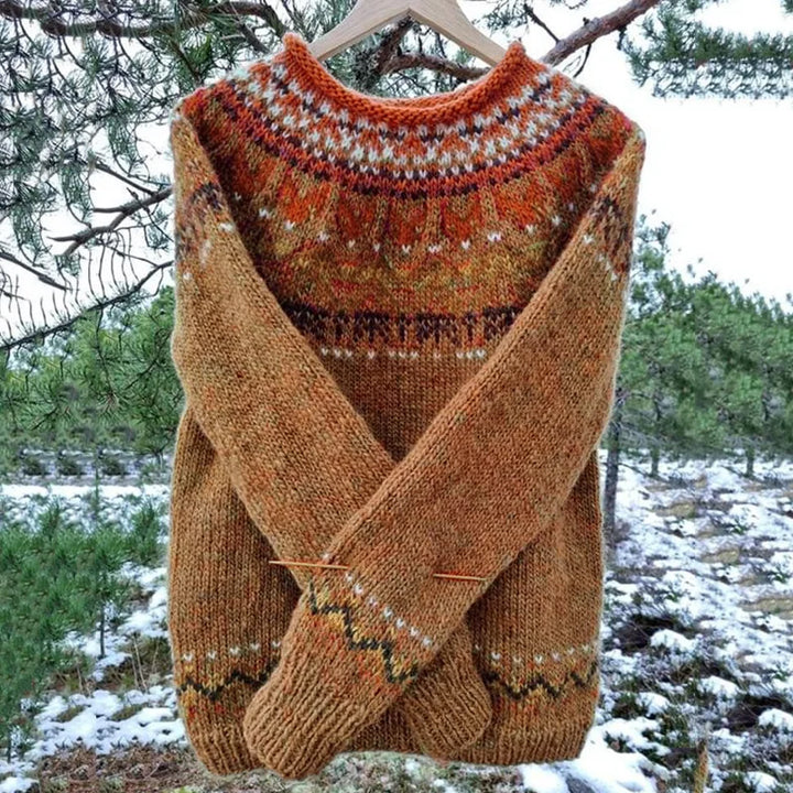Tamara | Women's Vintage Geometric Knit Sweater