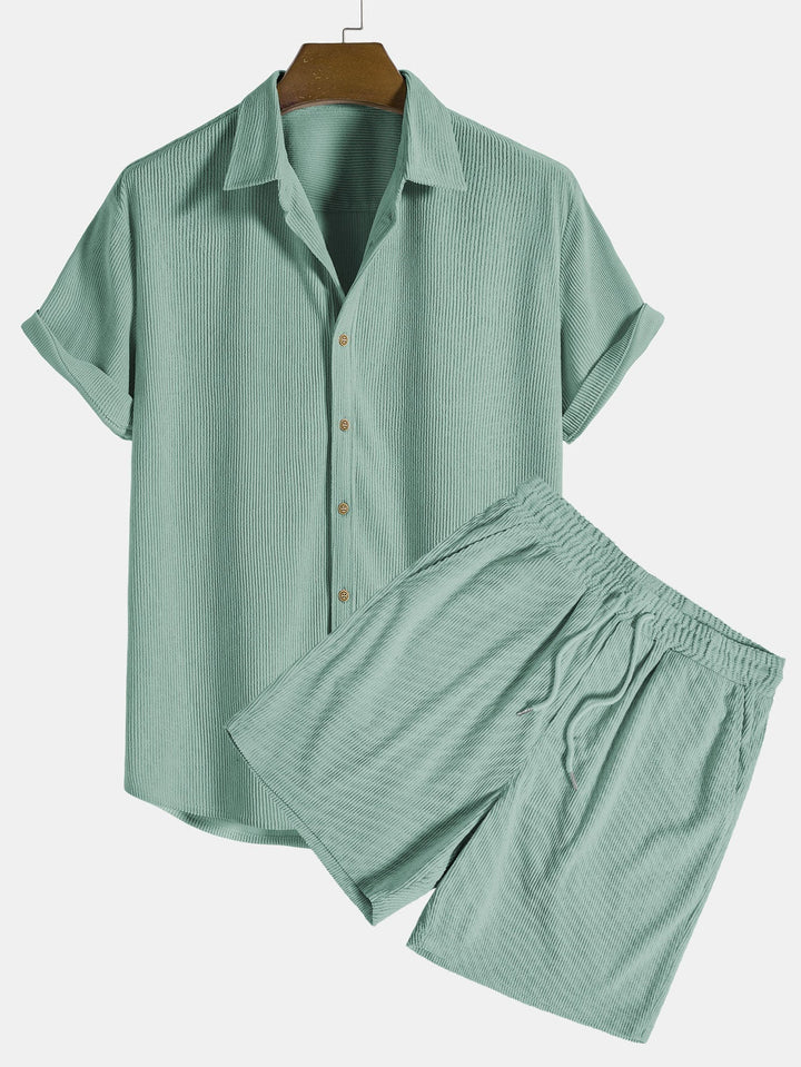Duke | Men's Corduroy Two Piece Short Summer Set