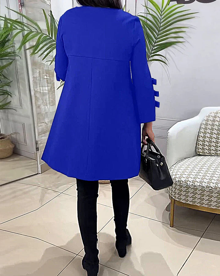 Vicky | Women's Elegant A Line Mini Dress with Bow Cuffs