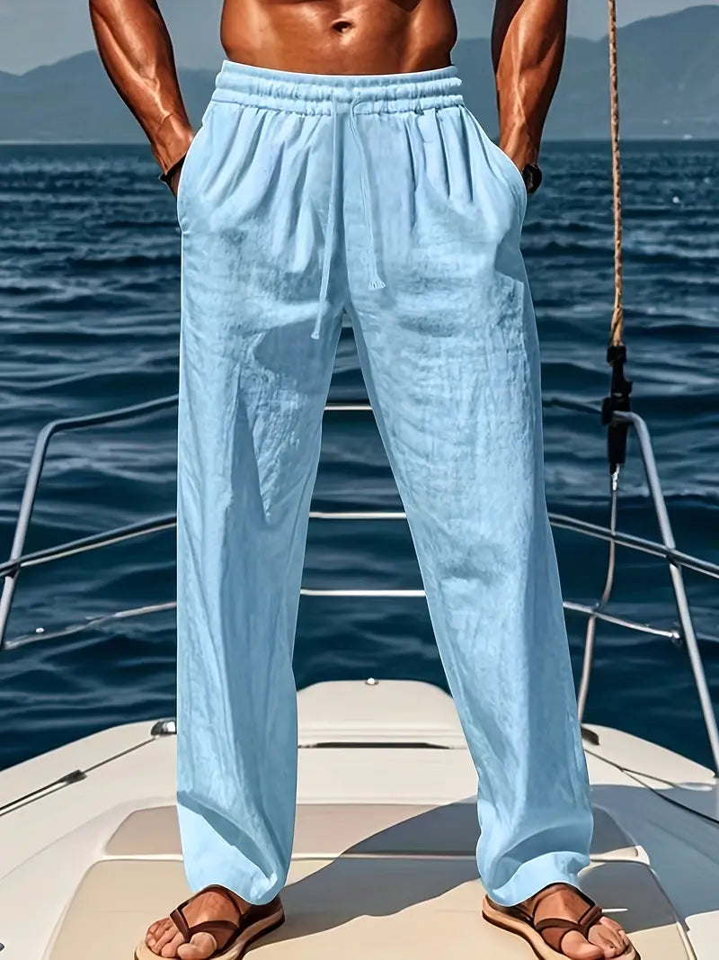 Murphy | Men's Lightweight Linen Casual Pants with Drawstring Waist