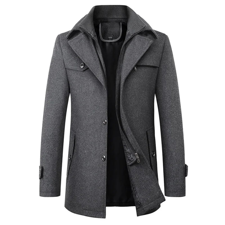 Asher | Men's Mid-Length Wool Blend Winter Coat
