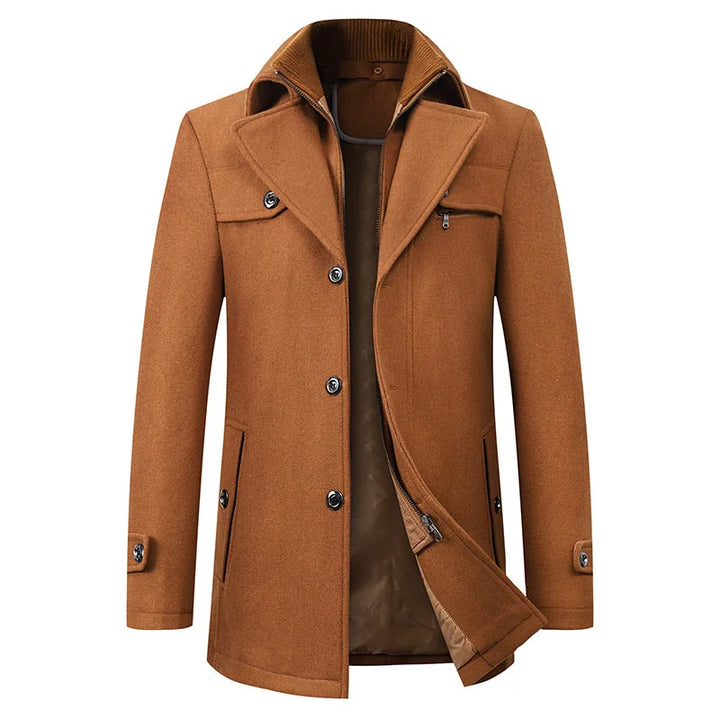 Asher | Men's Mid-Length Wool Blend Winter Coat