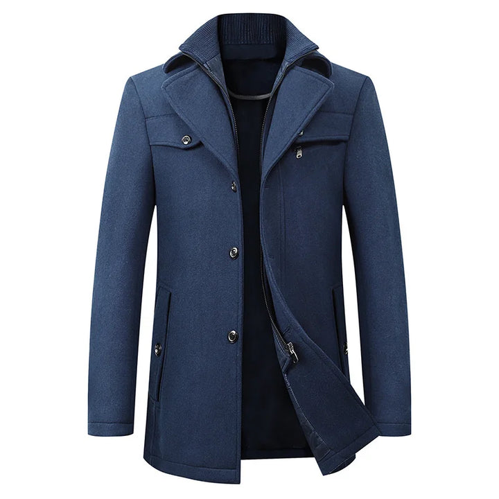 Asher | Men's Mid-Length Wool Blend Winter Coat