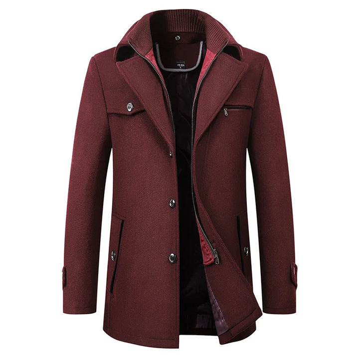 Asher | Men's Mid-Length Wool Blend Winter Coat