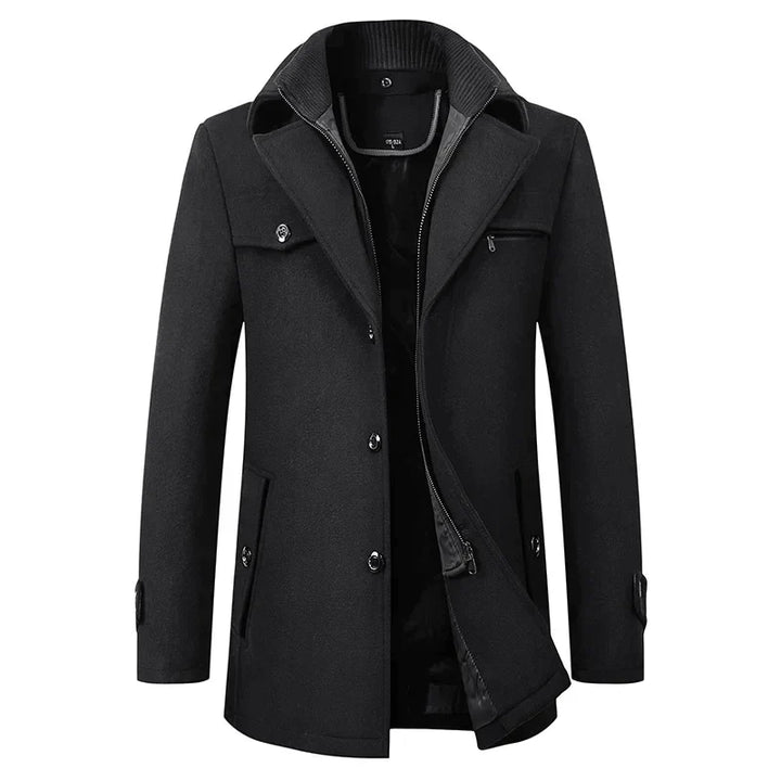 Asher | Men's Mid-Length Wool Blend Winter Coat