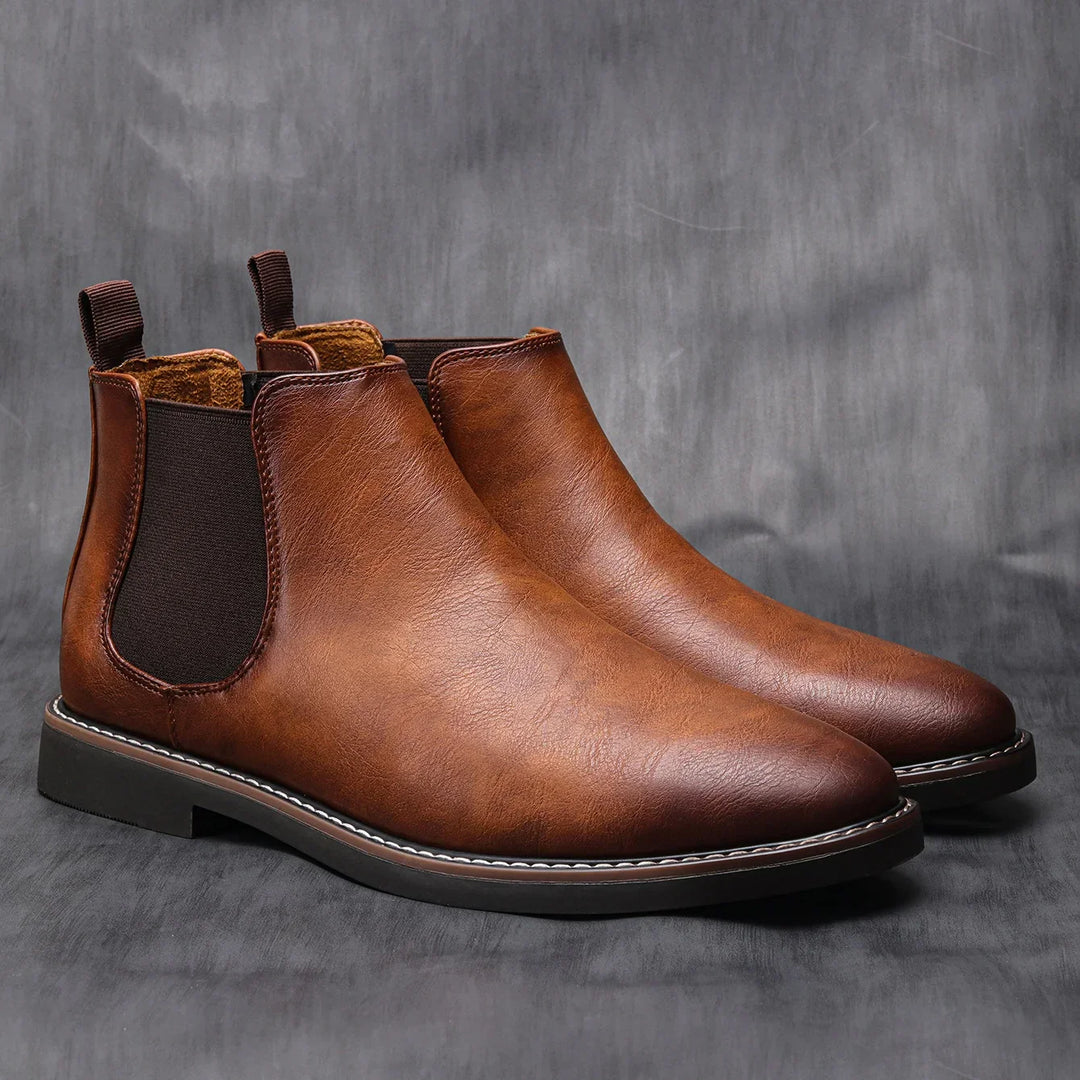 Michael | Men's Classic Polished Leather Chelsea Boots