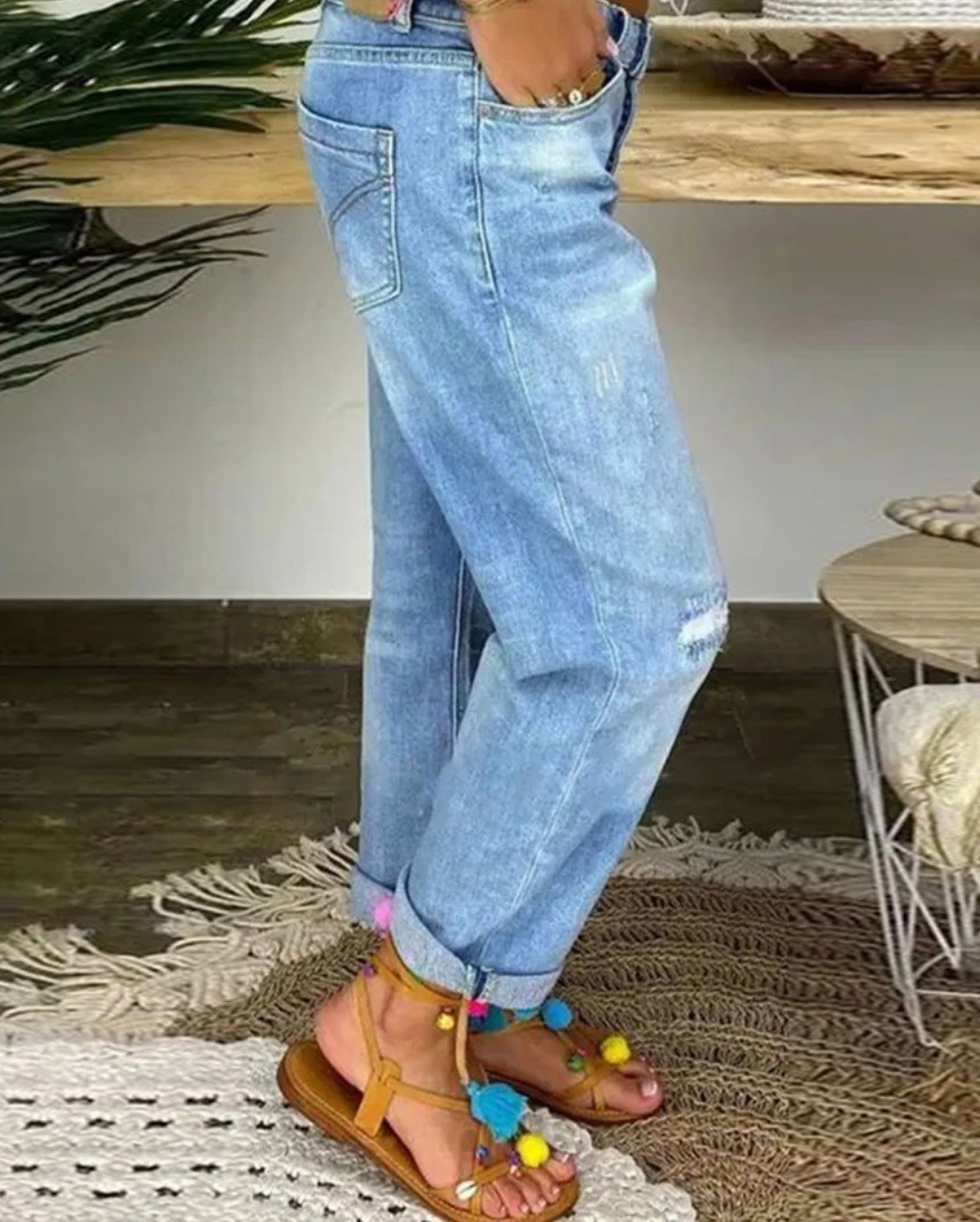 Agatha | Women's Classic Button-Fly Low-Rise Denim Pants