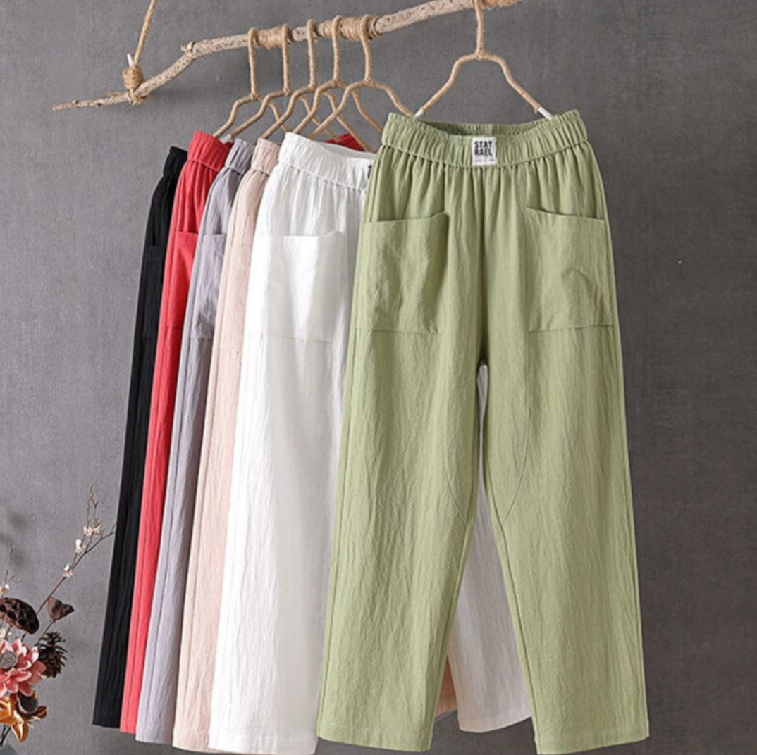 Rumi | Women's Breezy High-Waist Pull-On Linen Pants