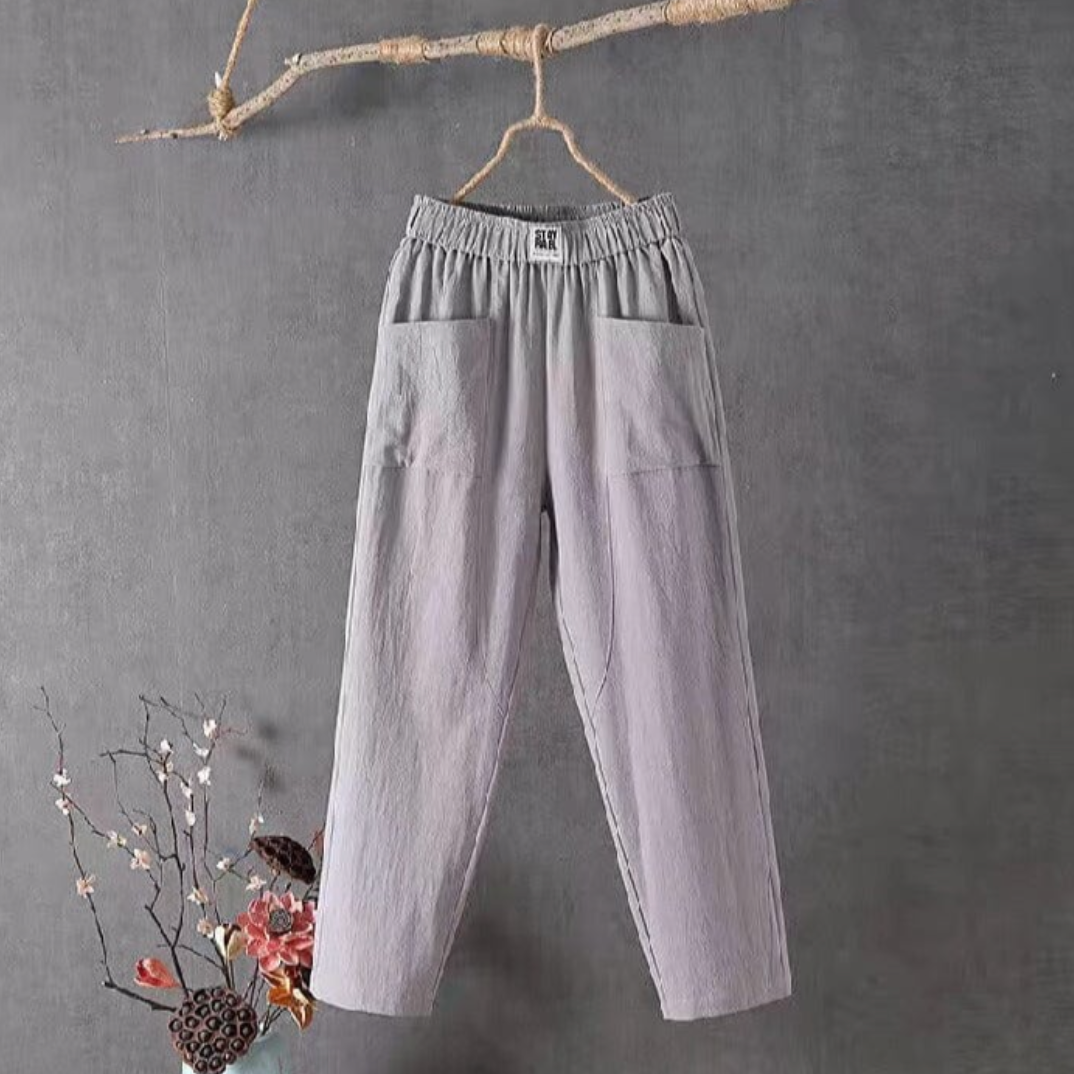 Rumi | Women's Breezy High-Waist Pull-On Linen Pants
