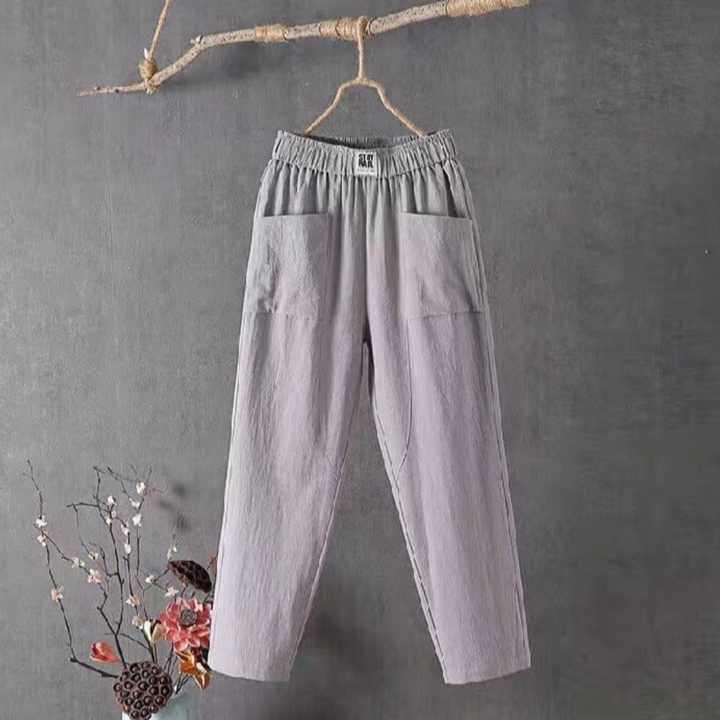 Rumi | Women's Breezy High-Waist Pull-On Linen Pants