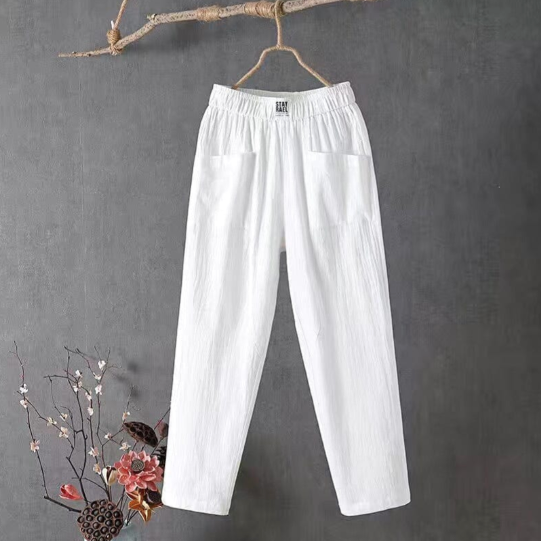 Rumi | Women's Breezy High-Waist Pull-On Linen Pants