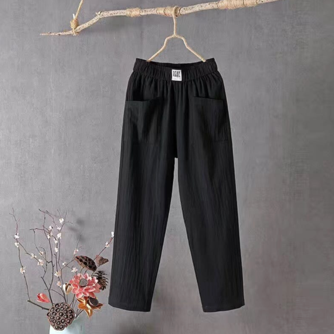Rumi | Women's Breezy High-Waist Pull-On Linen Pants