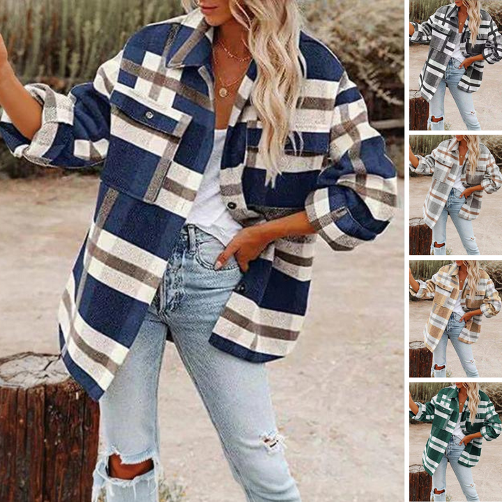 Bonnie | Women's Cozy Plaid Flannel Jacket