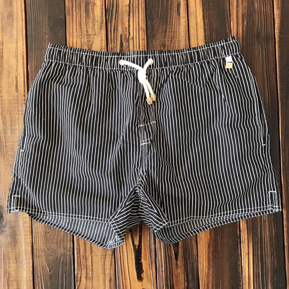 Cliff | Men's Striped Drawstring Swim Shorts