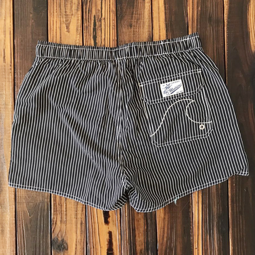 Cliff | Men's Striped Drawstring Swim Shorts