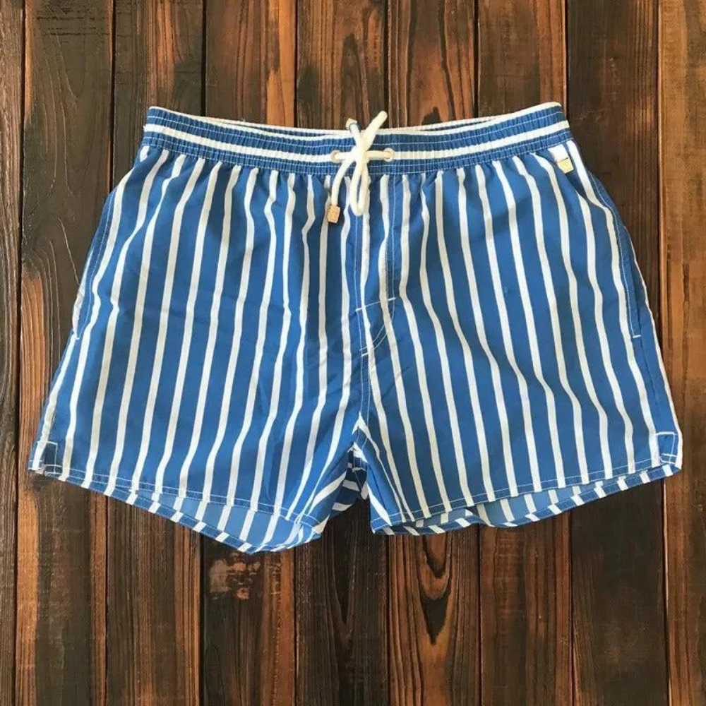 Cliff | Men's Striped Drawstring Swim Shorts