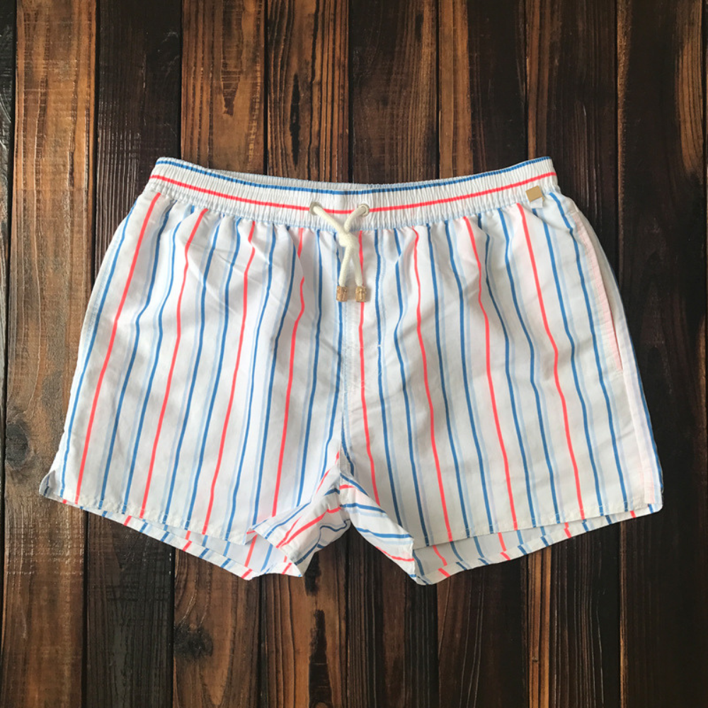 Cliff | Men's Striped Drawstring Swim Shorts