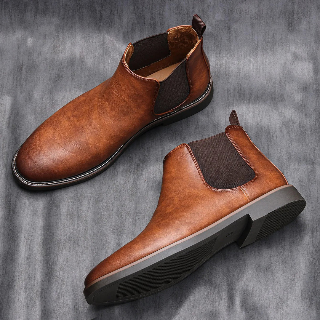 Michael | Men's Classic Polished Leather Chelsea Boots