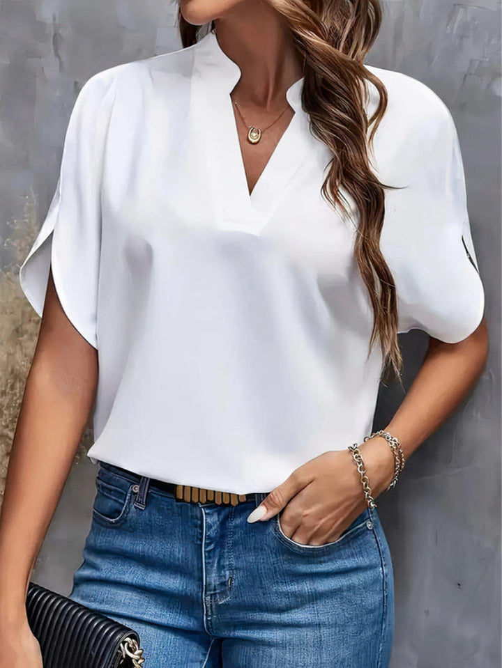 Mila | Women's Chic V-Neck Split Sleeve Blouse