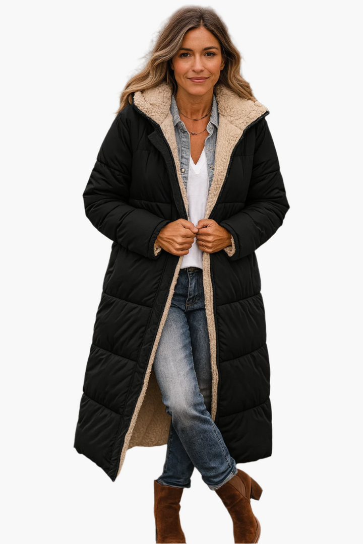 Stella | Women's Longline Sherpa-Lined Puffer Jacket